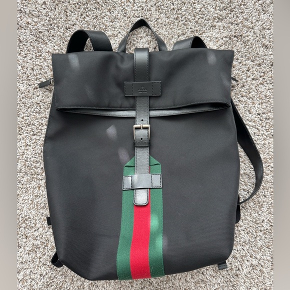Gucci Techno Black Canvas Backpack - Picture 9 of 10
